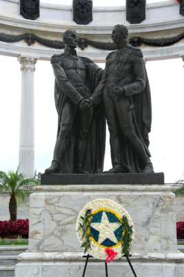 Bolivar was from Columbia and St. Martin was from Argentina.  They met in Guayaquil, on July 26 and July 27, 1822.