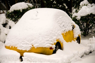 Dec. 22:  V   - - Volkswagon in snow.