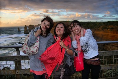 Windswept Japanese girls