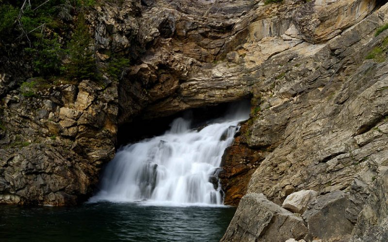 Running Eagle Falls Near Two Medicine Lake