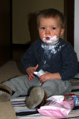 I'm sure this is how Mummy puts my cream on !!