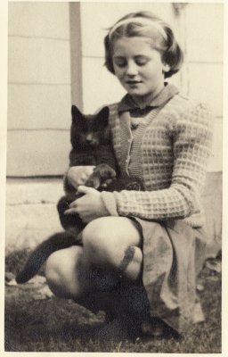 Trixie, 10yrs, my first girlfriend, (I was 9yrs) first 'serious' photograph. Ah, young love..taken 1952.