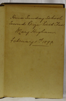 Front page inscription for 8162