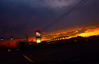 Heading For Gasoline at Sunset