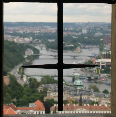 Vltava thru window-Prague