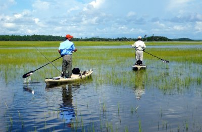 Pole-Paddling the Flats