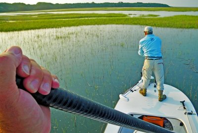 Stalking for Tailings Reds in Flooded Grass Flats