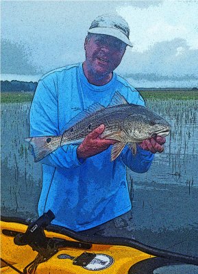 Poster Image of Rich with nice Grass Flats Red on a stormy day!