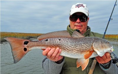 Aubrey with January Coldwater Redfish