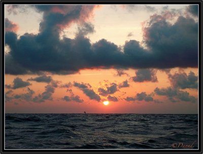 Sailing toward the rising sun.