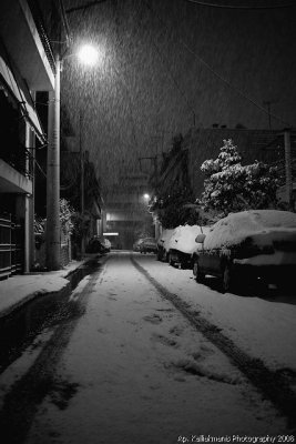 Snowing In Athens - Feb 2008