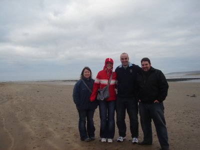Ruth, Andrea, Dave and Matthew at the beach.JPG
