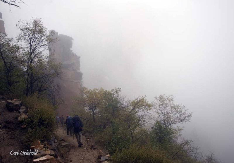 Fog on initial descent