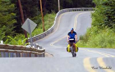 Pine Mountain Rt 44. A bicycle ascends.
