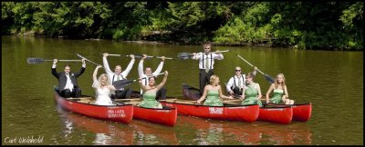 Bridal party canoes