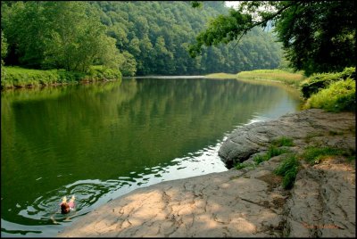 Pine Creek provides numerous swimming holes.