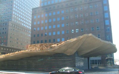 Irish Famine memorial at Vesey St. and the Hudson River.jpg