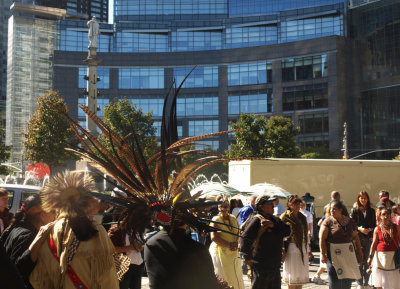 Native American protest at Columbus Circle