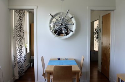 dining room (fresh paint, new light fixture)