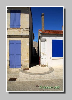 Blue shutters