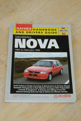 Haynes 1983 1992 Vauxhall Nova Handbook and Drivers Guide