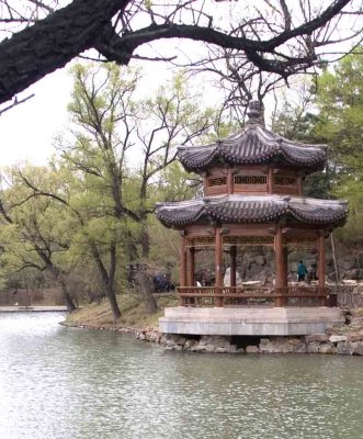 Pavillion on lake