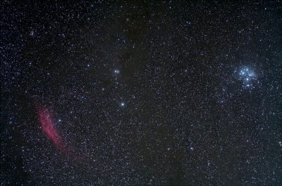 NGC 1499 and M 45