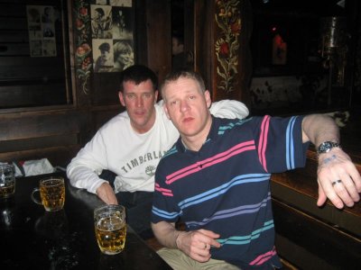 Paul & Rich looking a bit worse for wear