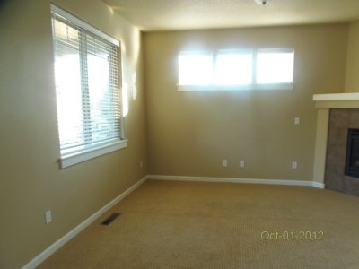 living room with gas fireplace