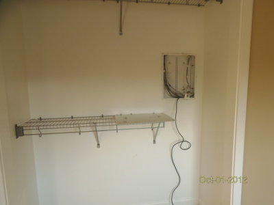Bedroom 2 closet and cable hub