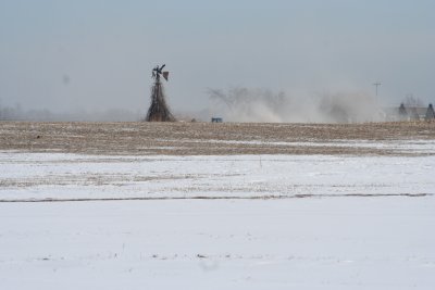 Windmill Stack... blowing snow...
