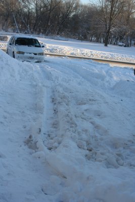 Got Stuck in the Driveway