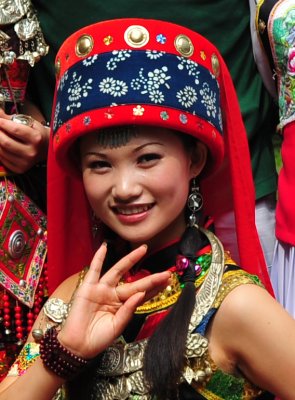 Miao Girl in Zhangjaijie National Forest Park