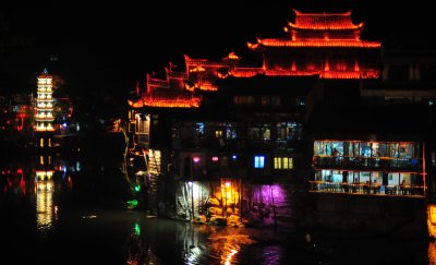 Fenghuang at night