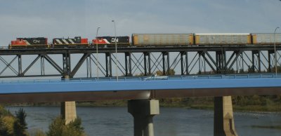 Crossing the North Saskatchewan River