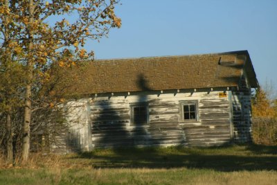 Autumn casts its shadow on the old shed