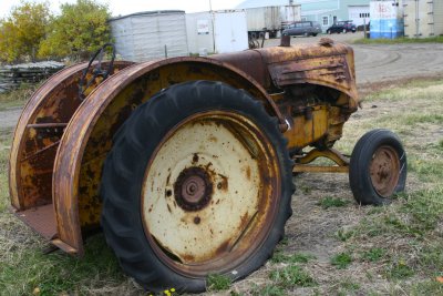 Real big tractor tire....little tractor