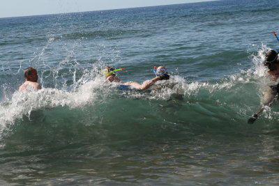 Snorkel fun in the surf