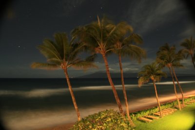 Night exposure of Ka'anapali Beach