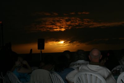 Sunset over the luau