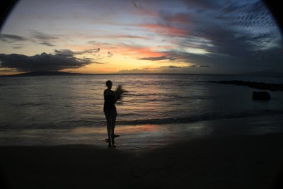 Silhouettes in the sand