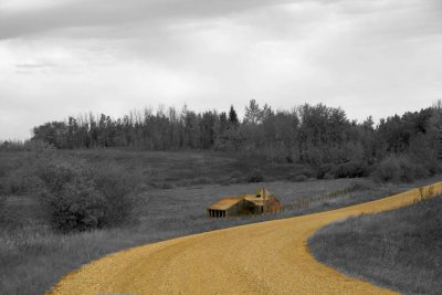Follow the yellow brick road(ok...gravel)