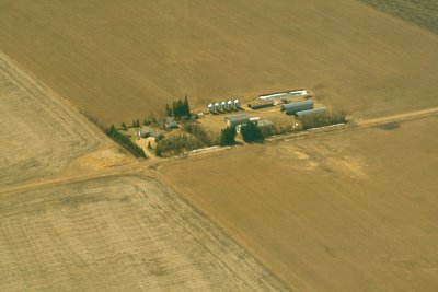 Flying over the prairies