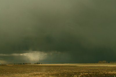 Spring prairie rainstorm in Alberta