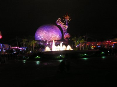 Nightime - exiting Epcot