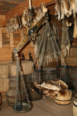 Weigh scale for fur pelts