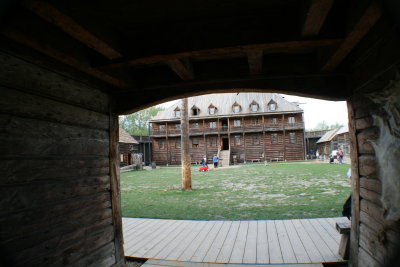 View into the open courtyard of the fort