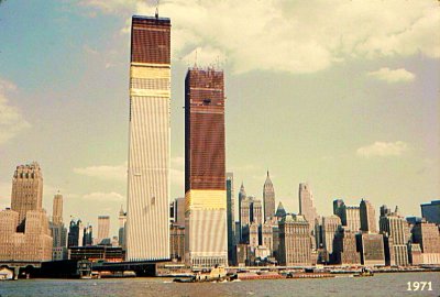 The Twin towers being Built