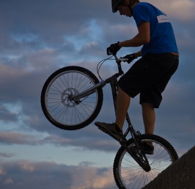 stunt cyclist