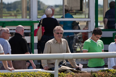 Contemplating the paddock